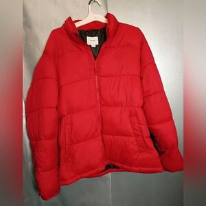 Old Navy Men's Vibrant Red Puffer Jacket